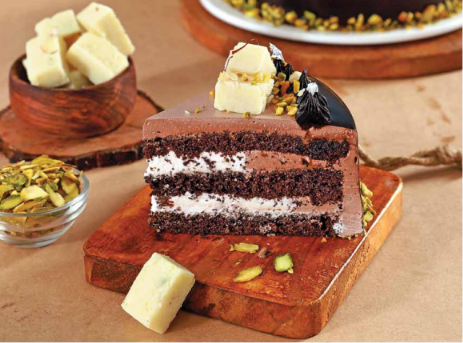 chocolate barfi cake