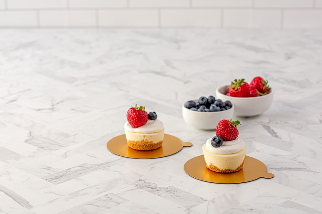 Assorted mini cheesecakes and dessert bites