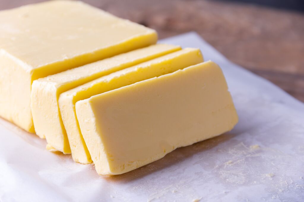 Butter sticks prepared for baking